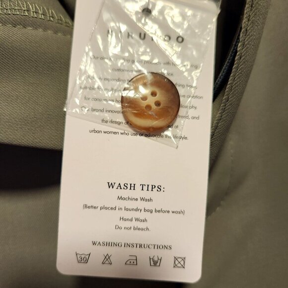 KIRUNDO Women's Size XL Army Green Casual Summer Shorts‎ Elastic Waist Pleated - Picture 5 of 7